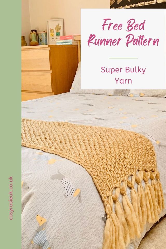 Free Crochet Bed Runner Pattern with Super Bulky yarn